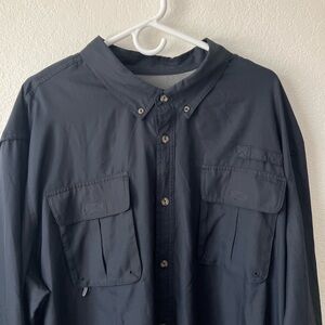 Cabela's Shirt Men’s 3XL 4MOST UPF 30 Long Sleeve Vented Navy Fishing Outdoor